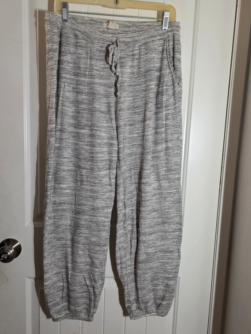 Madewell Heathered Gray Knit Drawstring Joggers